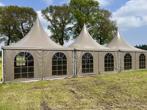 5 x 5 Pagodetent taupe