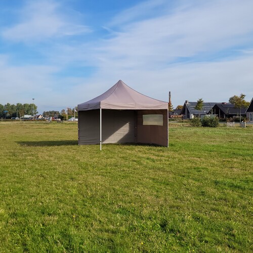 5 x 5 Vouwtent zandkleur